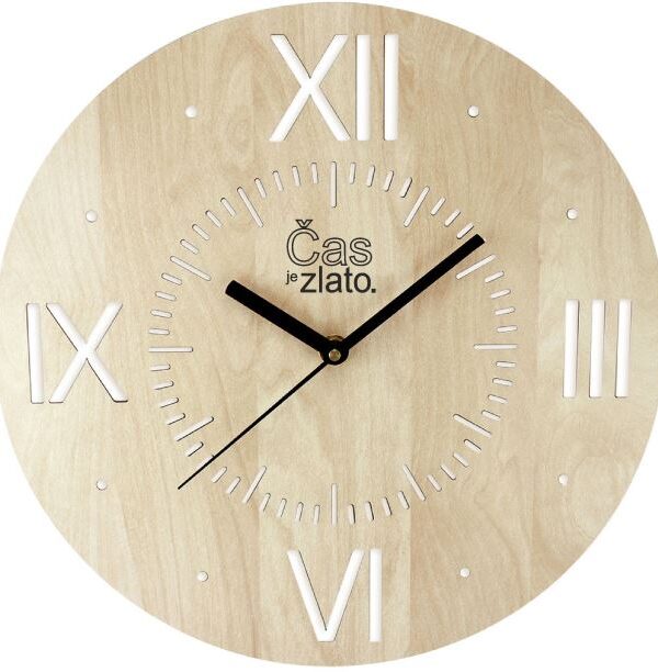 Stenska ura za promocijo - lesene reklamne ure z logotipom